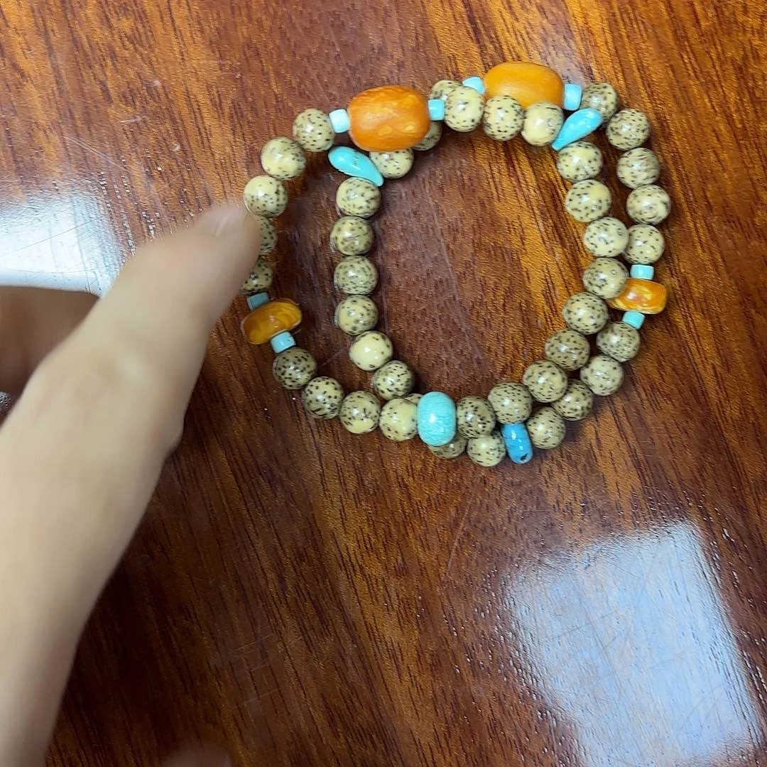 星月菩提吊坠手串多样性发其一