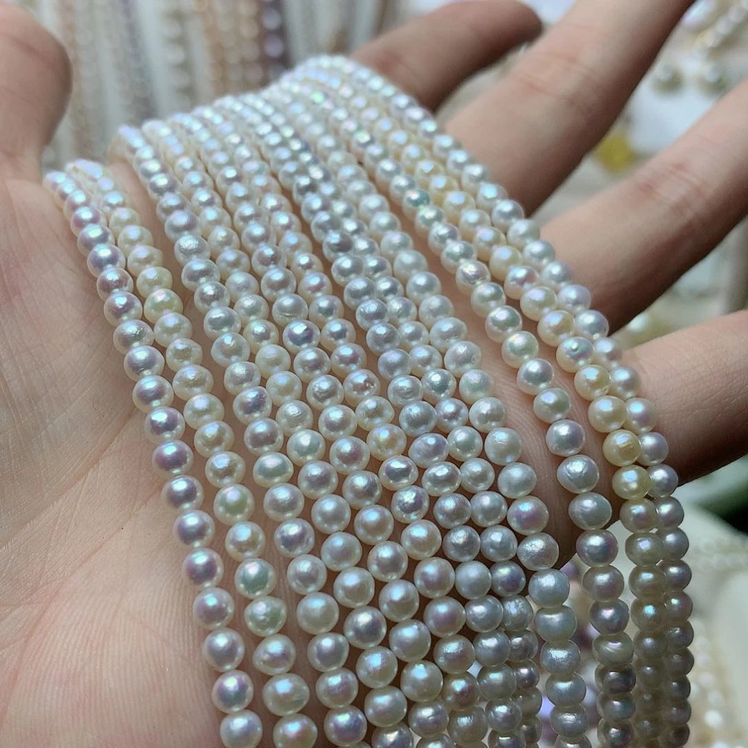 淡水珍珠3-4未镶嵌x14项链