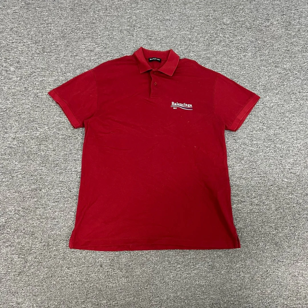 99新 Balenciaga/巴黎世家 巴黎世家 可乐标polo衫
