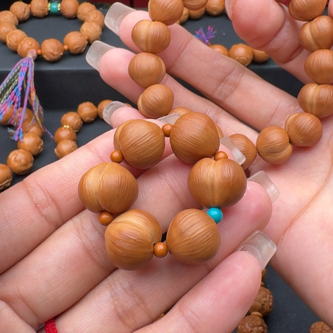 猴头核桃吊坠手工屁桃手捻