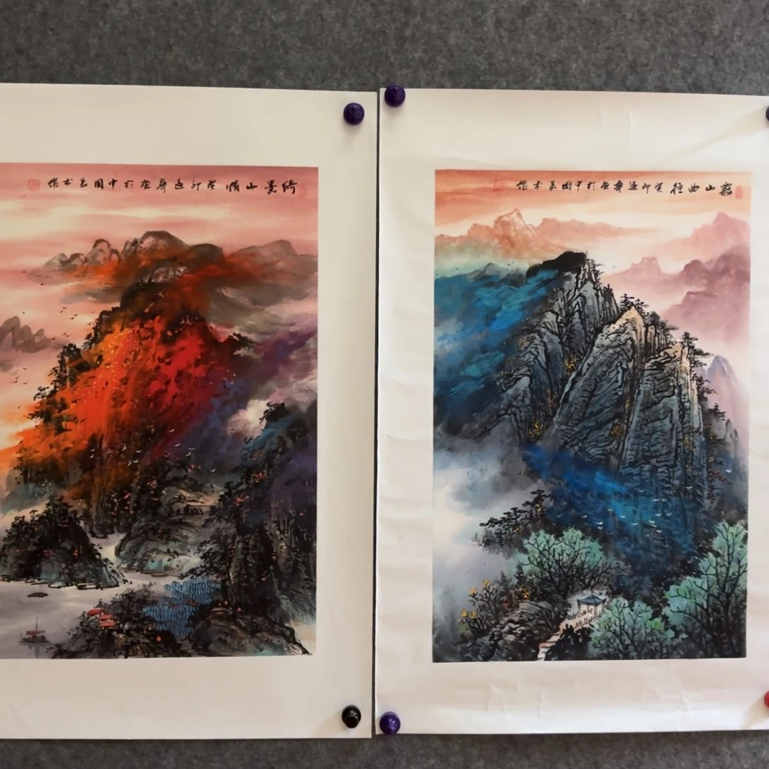 竹***青国画国画精品山水、花鸟