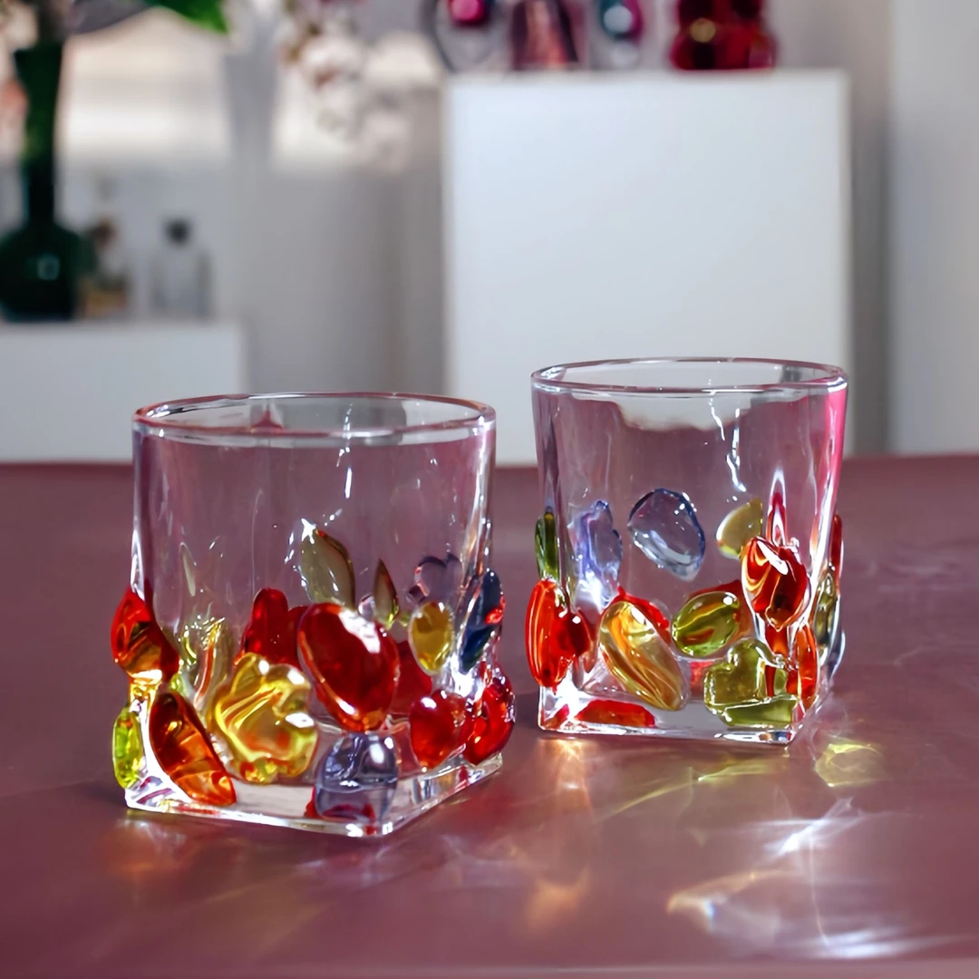 彩色云朵杯 | 自然彩色玻璃杯网红浮雕小清新高颜值马克水杯女