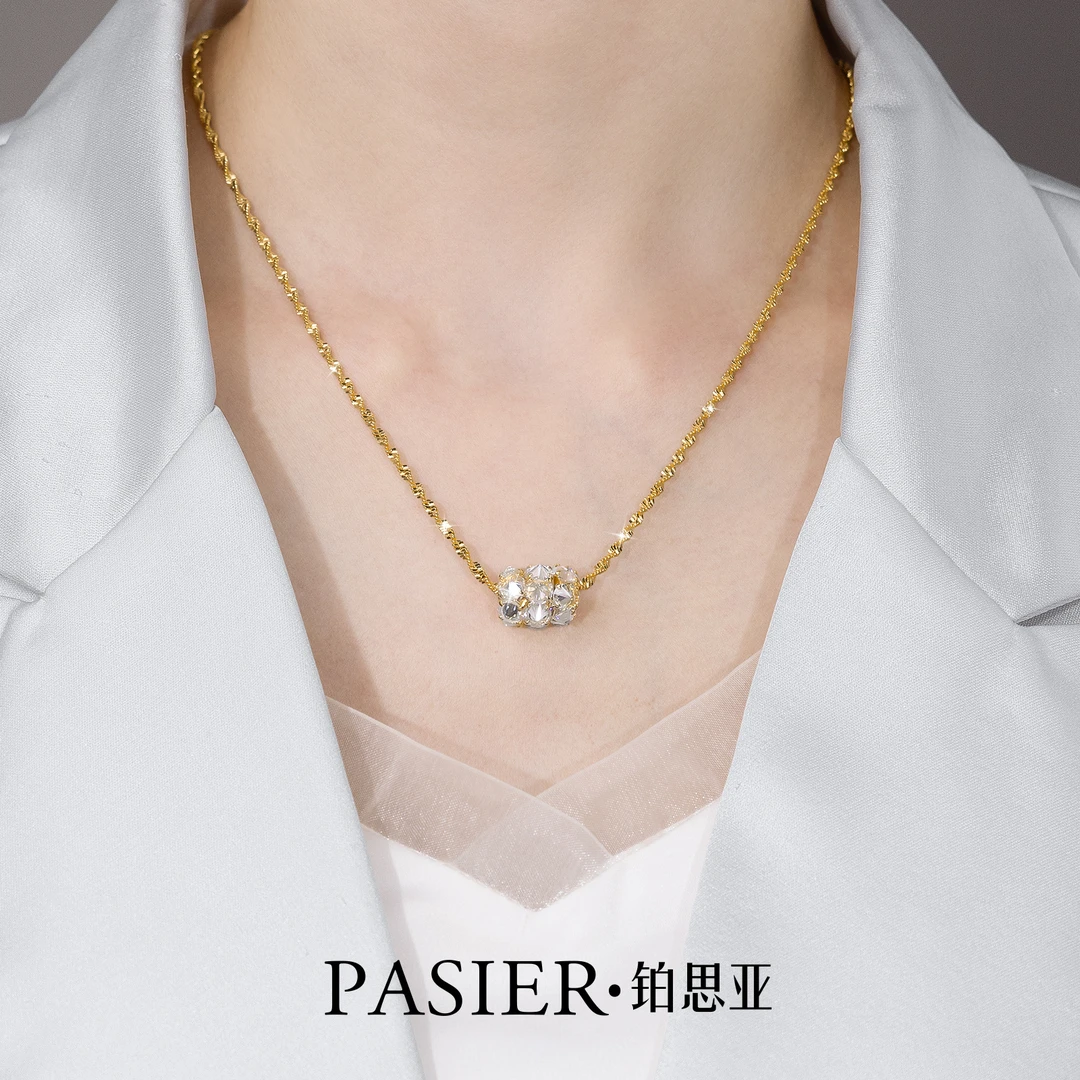 铜合金合成锆石项链 铂思亚 [桐凌] 项链BD8553麻花链