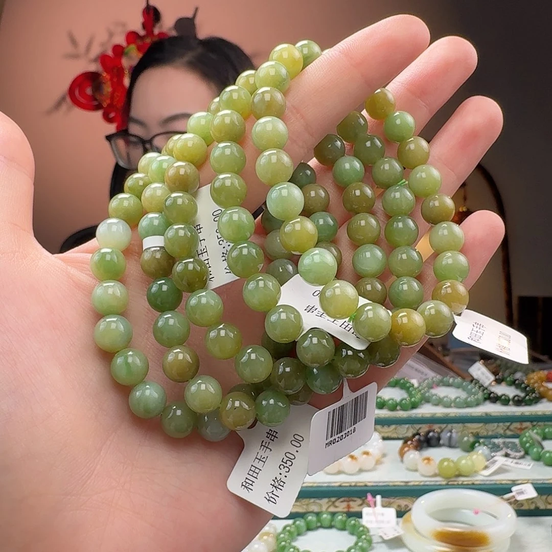 和田玉手串拍一发一多样性发货未镶嵌