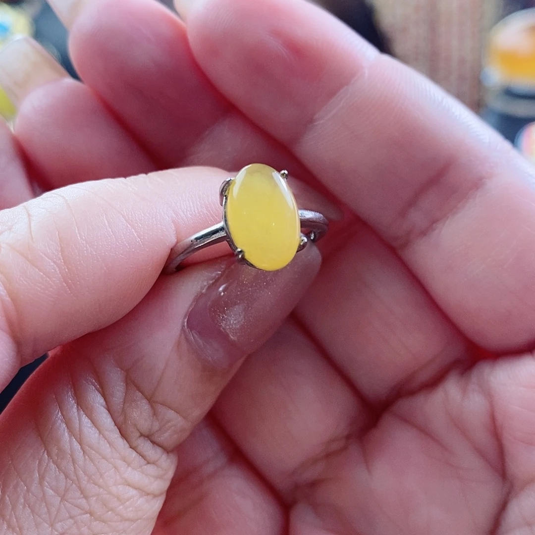 未镶嵌琥珀戒指戒指