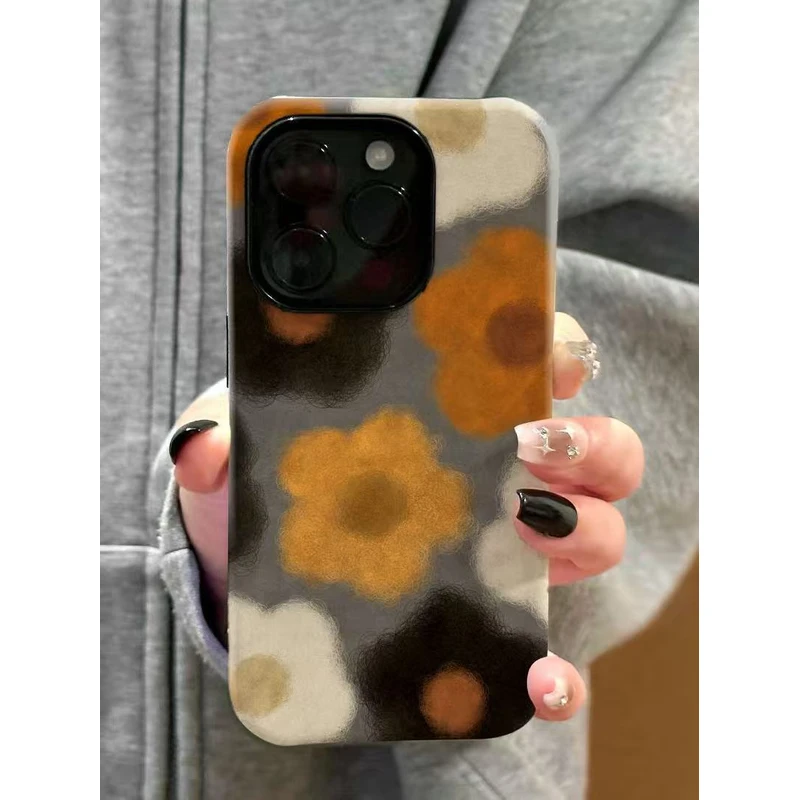 秋日油画花朵二合一适用iPhone17Promax菲林16/15手机壳14/13防摔