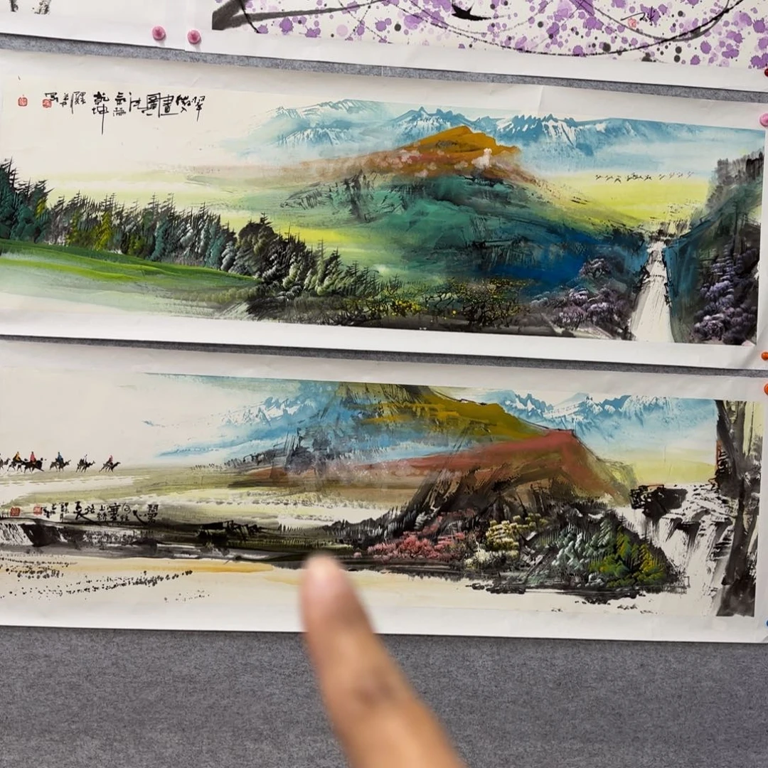 在***情国画花鸟等图案和造型各有