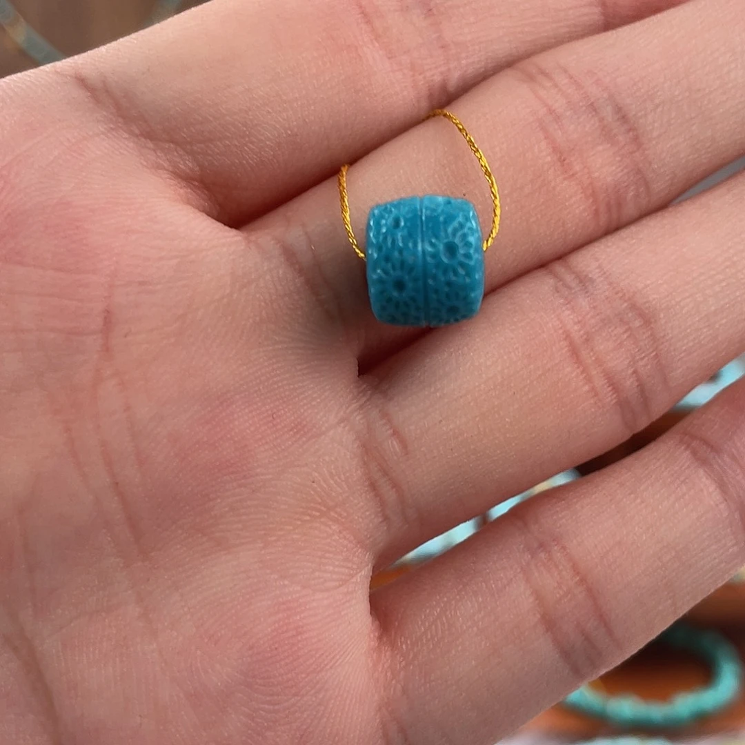 未镶嵌绿松石手串星球珠10.4