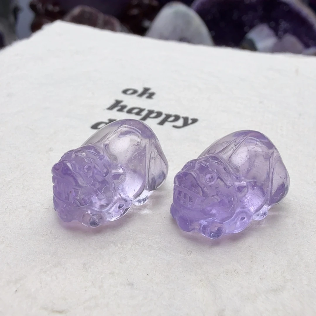 未镶嵌紫晶摆件貔貅