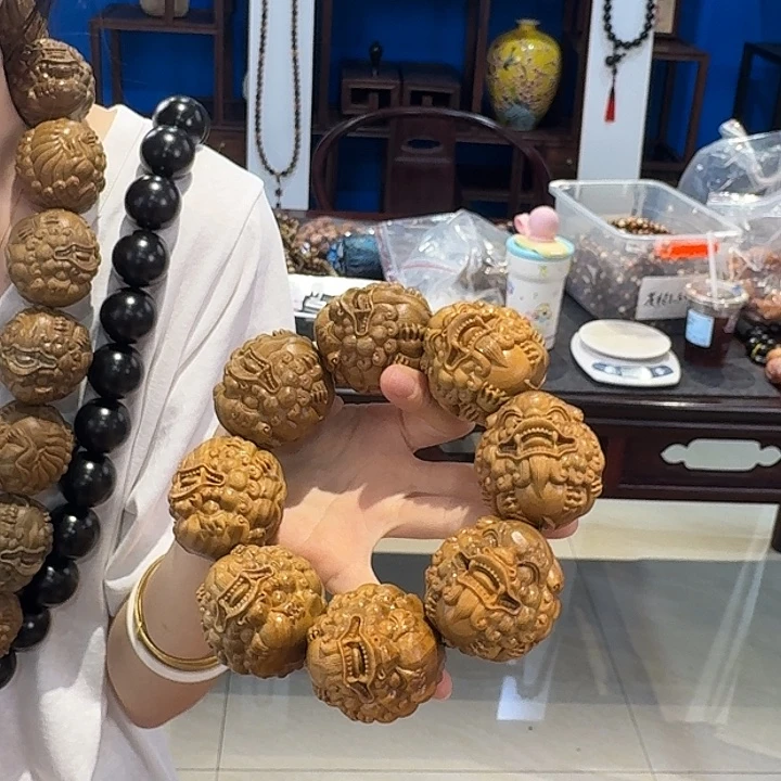 维腊木（绿檀）其他5.0貔貅单圈八方招财