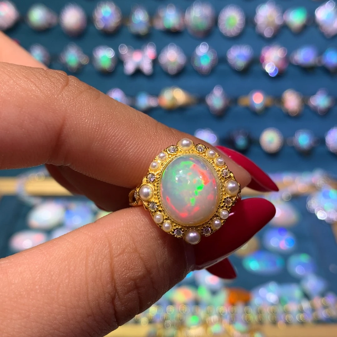 欧泊银S925镶嵌戒指款