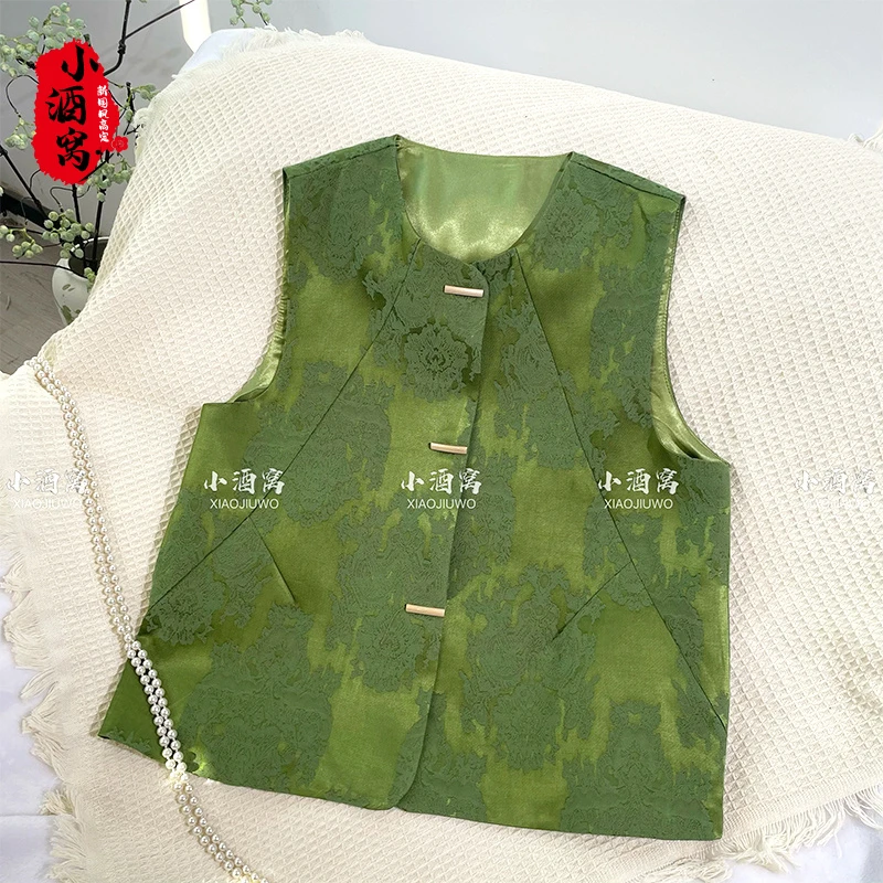 [君悦-马甲] 小酒窝新国风 气质提花织锦提花马甲-56