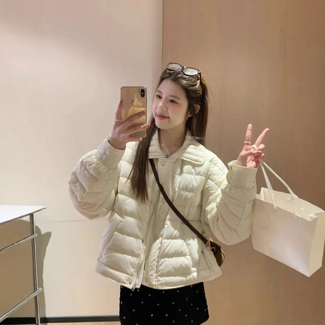 轻薄羽绒服女款2025冬新款小个子冬季短款超好看白色爆款外套