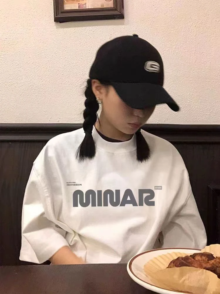 2025美式高街潮牌短袖t恤男女夏季新款半袖上衣舒适时尚百搭情侣