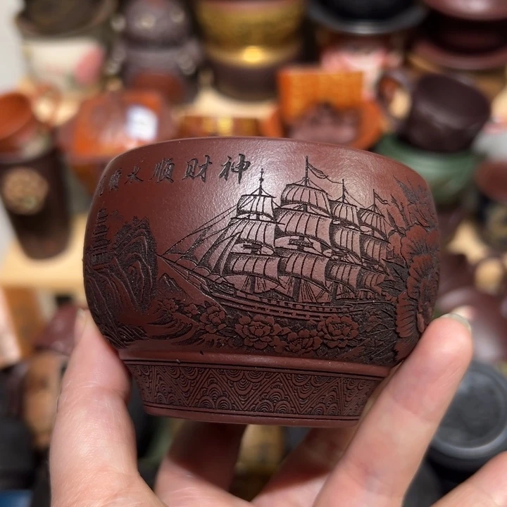 茶杯紫砂宜兴紫砂主人杯