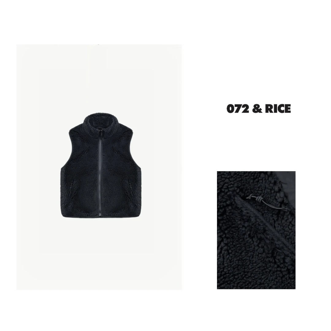 072 & RICE【夜华马甲】秋季高领拉链加厚加绒外套 W0363RZ* 618FF