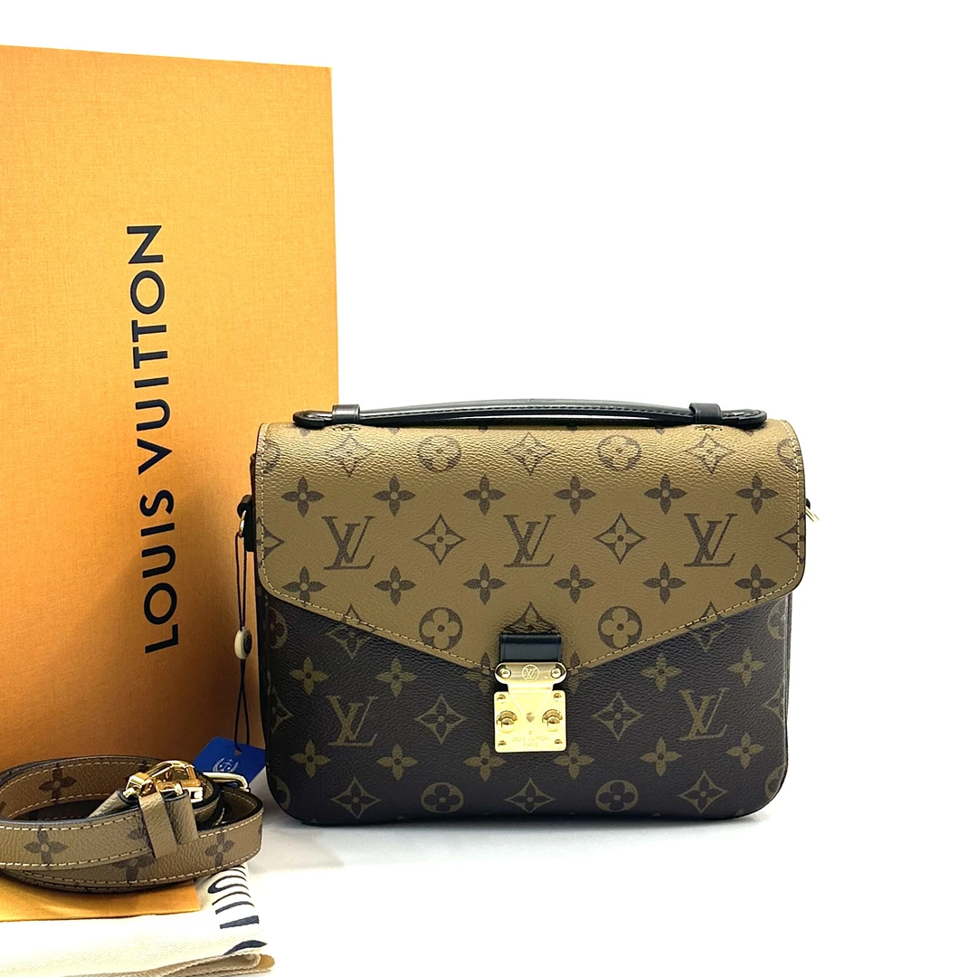 99新 LouisVuitton/路易威登 pochette Métis 拼色老花邮差包