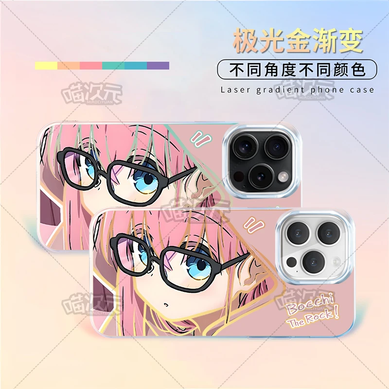 眼镜波奇酱适用苹果华为vivo一加iPhone小米红米一加极光金手机壳