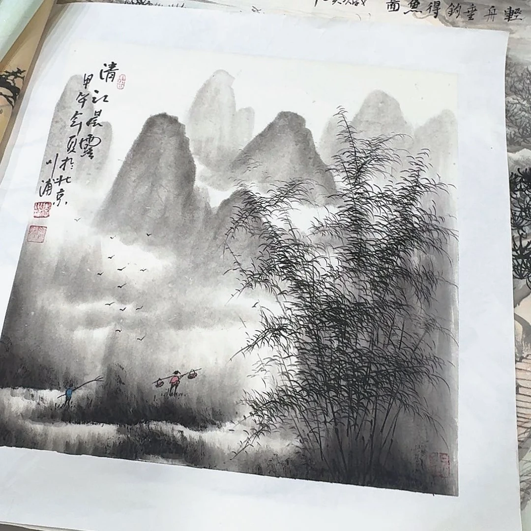 国画国画作品多次入选国内外