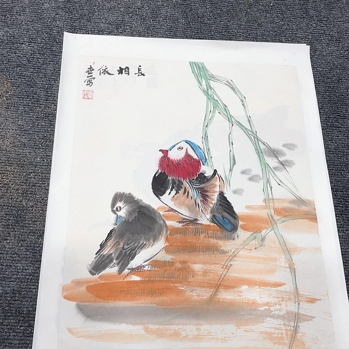 国画1.4平尺花鸟宣纸已托底