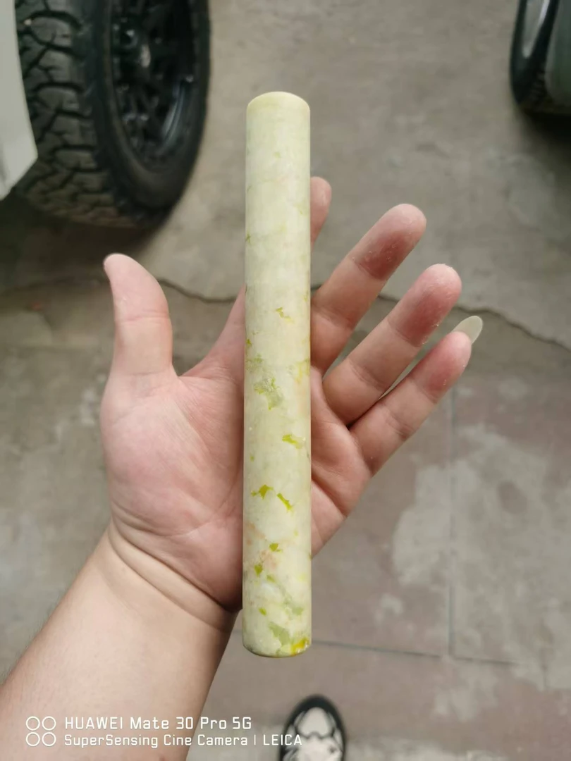 天然玉石雕刻玉擀面杖摆件 多样性发其一