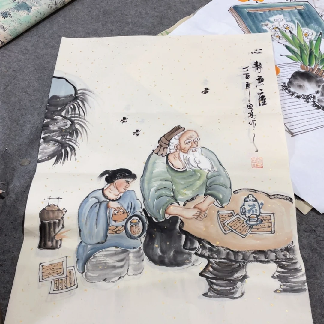 国画国画作品画心一张