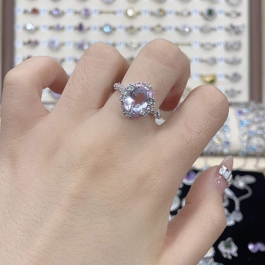 小***。银S925镶嵌戒指紫晶