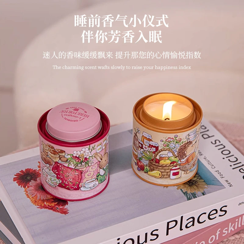 森系铁罐香薰蜡烛伴手礼高级氛围感家用卧室香薰送女友闺蜜礼物