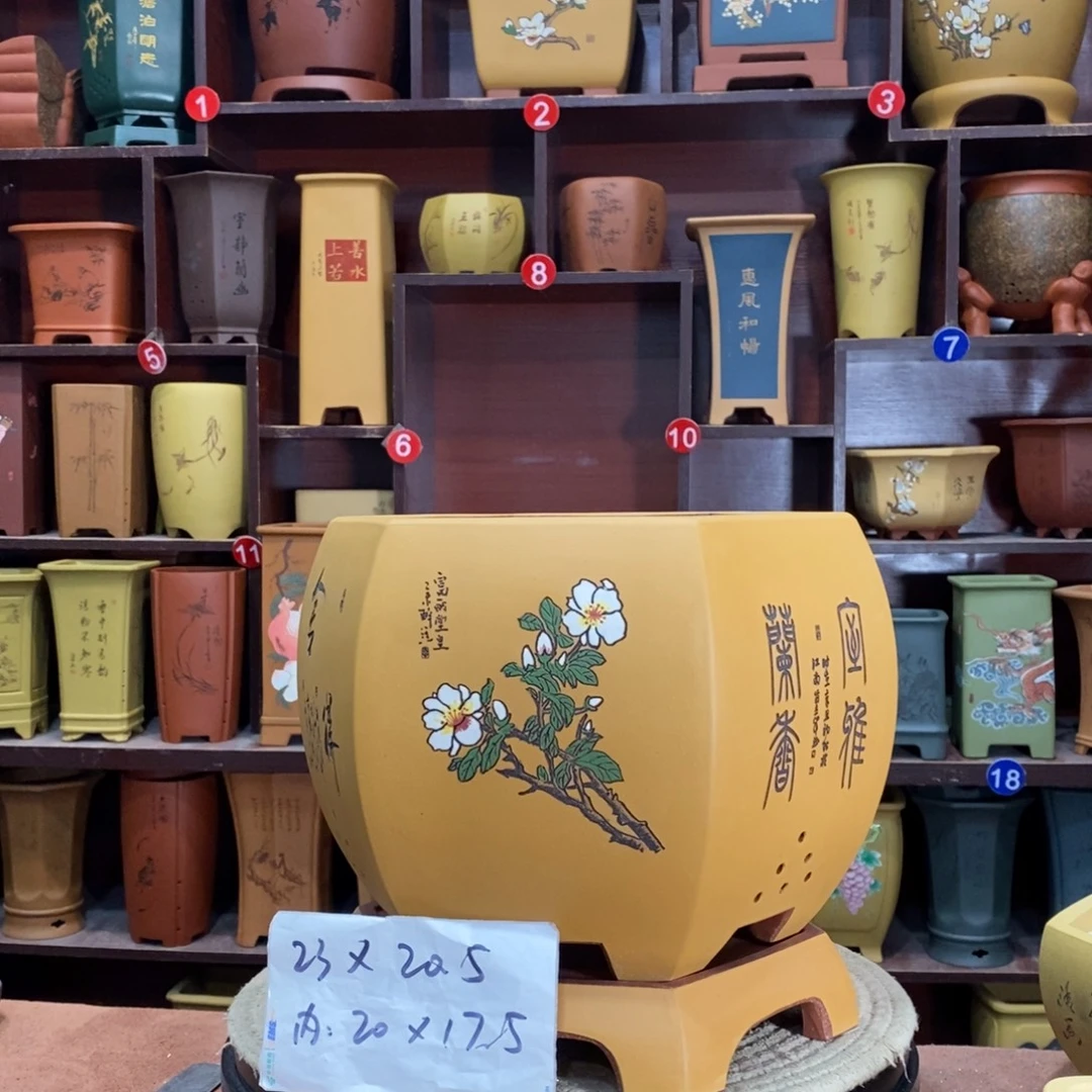紫砂艺术紫砂花盆