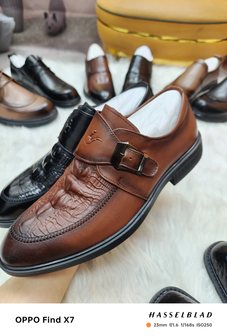 2025新款高档时尚百搭真皮鞋男英伦风商务休闲鞋男8508