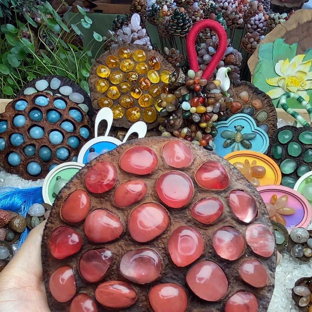 木石院子的莲蓬摆件79