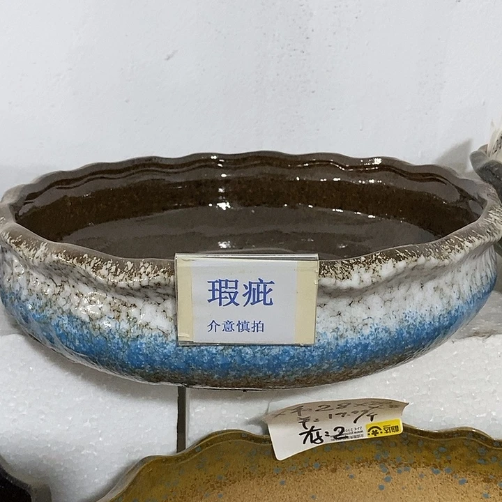 紫砂花盆多肉瑕疵盆有孔。