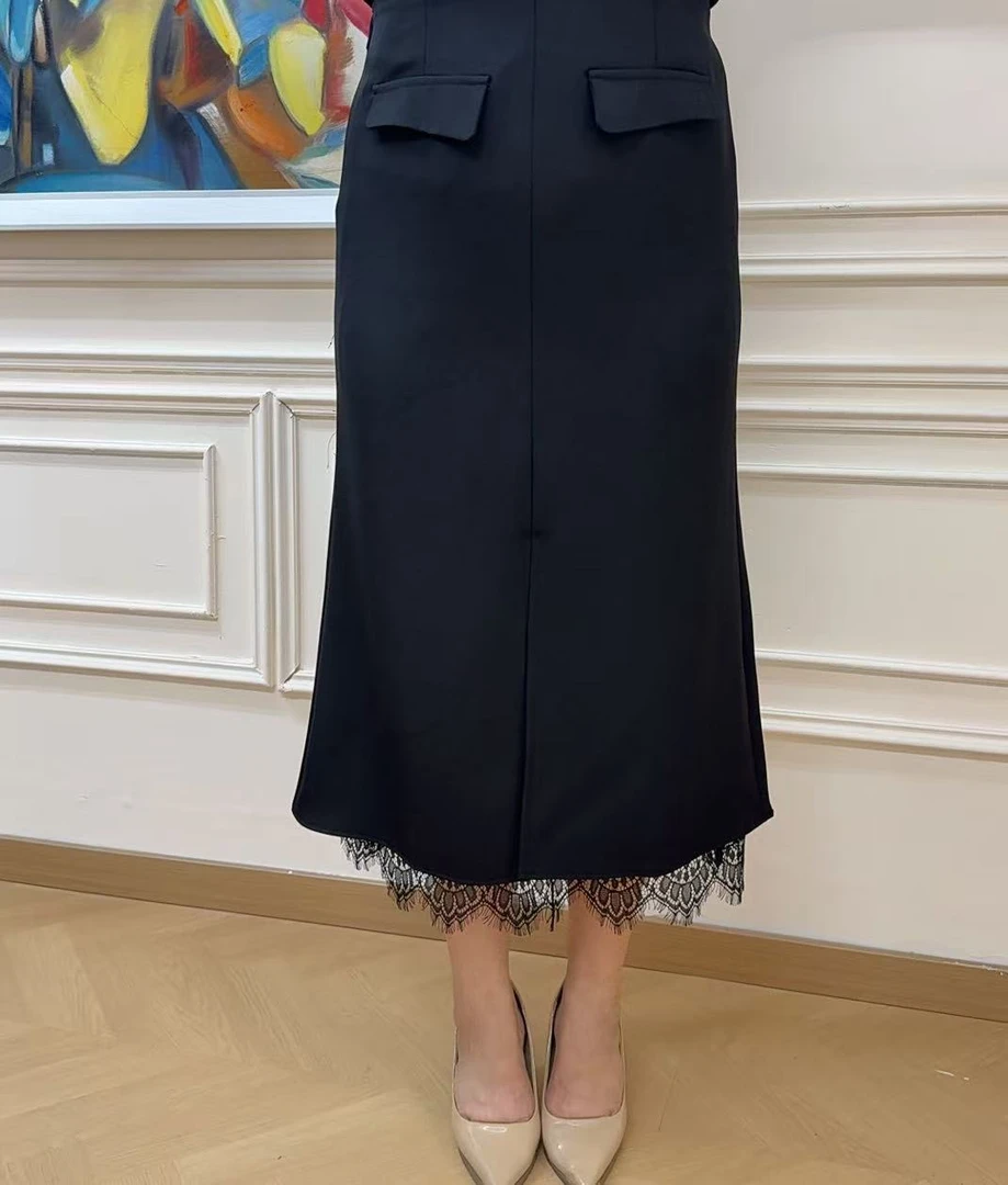 【何玲大码女装高定】（5-12）9908 气质时尚半身裙