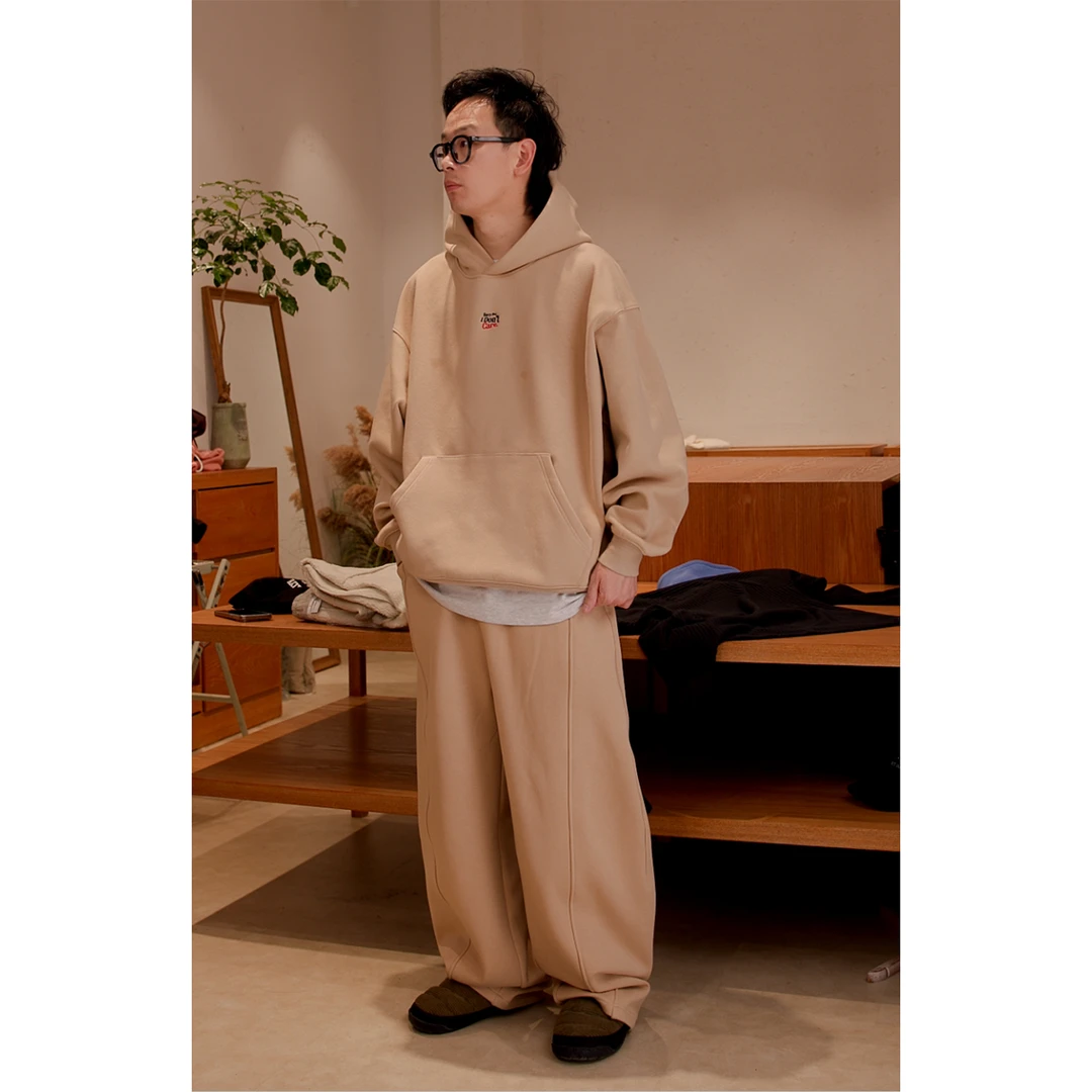 冬季新款卫衣套头连帽绣花字母百搭慵懒秋冬加绒LF24365+LF24370