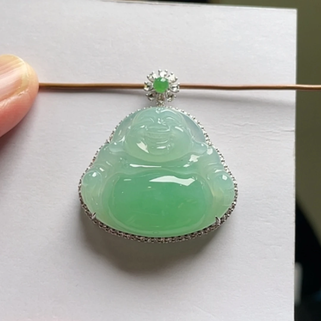 【闪购商品】吊坠(不含链)18K金镶嵌翡翠