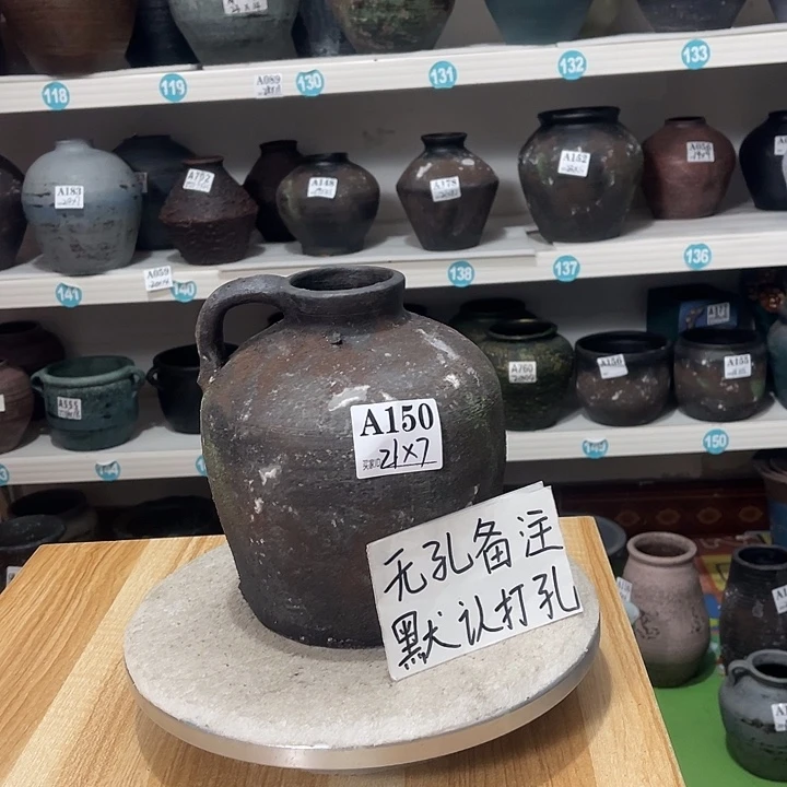 红陶手工制作工艺花盆