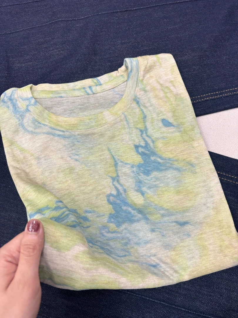 2025夏季薄款水墨画扎染长袖防晒衫