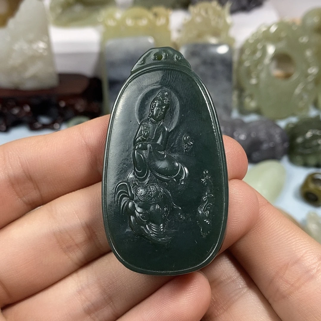 和田玉未镶嵌挂件