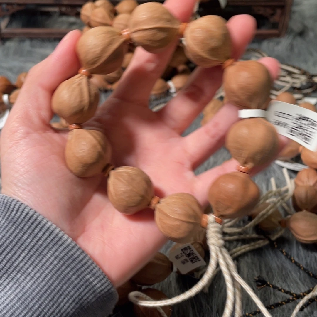 孑***橄榄核手串2223梅林铁核