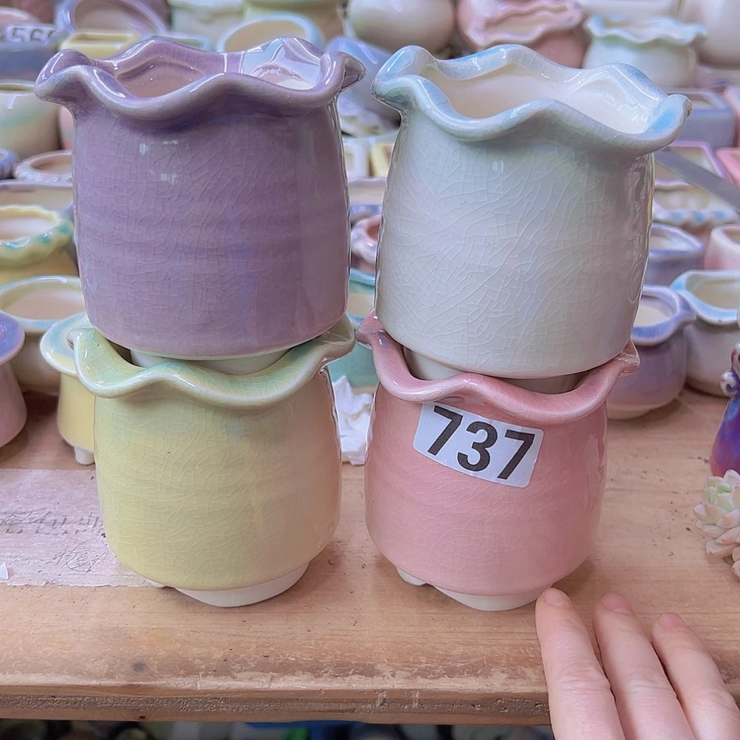 陶瓷花盆当场满12包邮