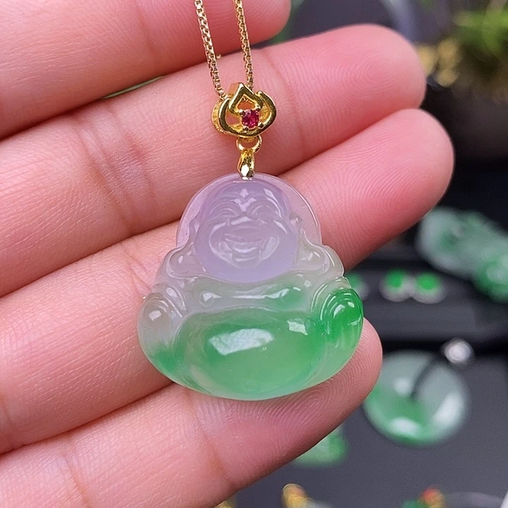 翡翠未镶嵌吊坠(赠链)