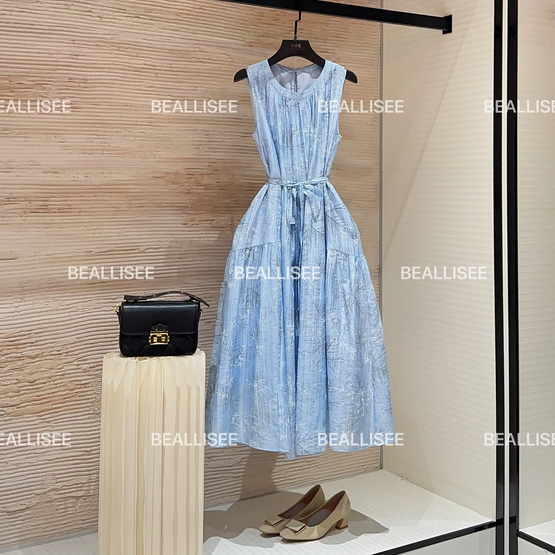 【宠粉价】夏季新款无袖显瘦国风时尚气质宽松连衣裙W-A726