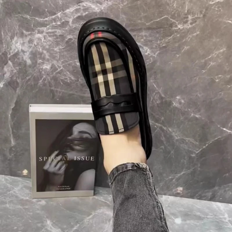 夏季2025新款百搭休闲男鞋爆款豆豆鞋时尚懒人一脚蹬透气舒适商务