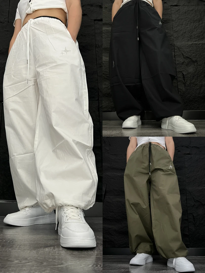 XBK2561双腰头阔腿裤，男女同款