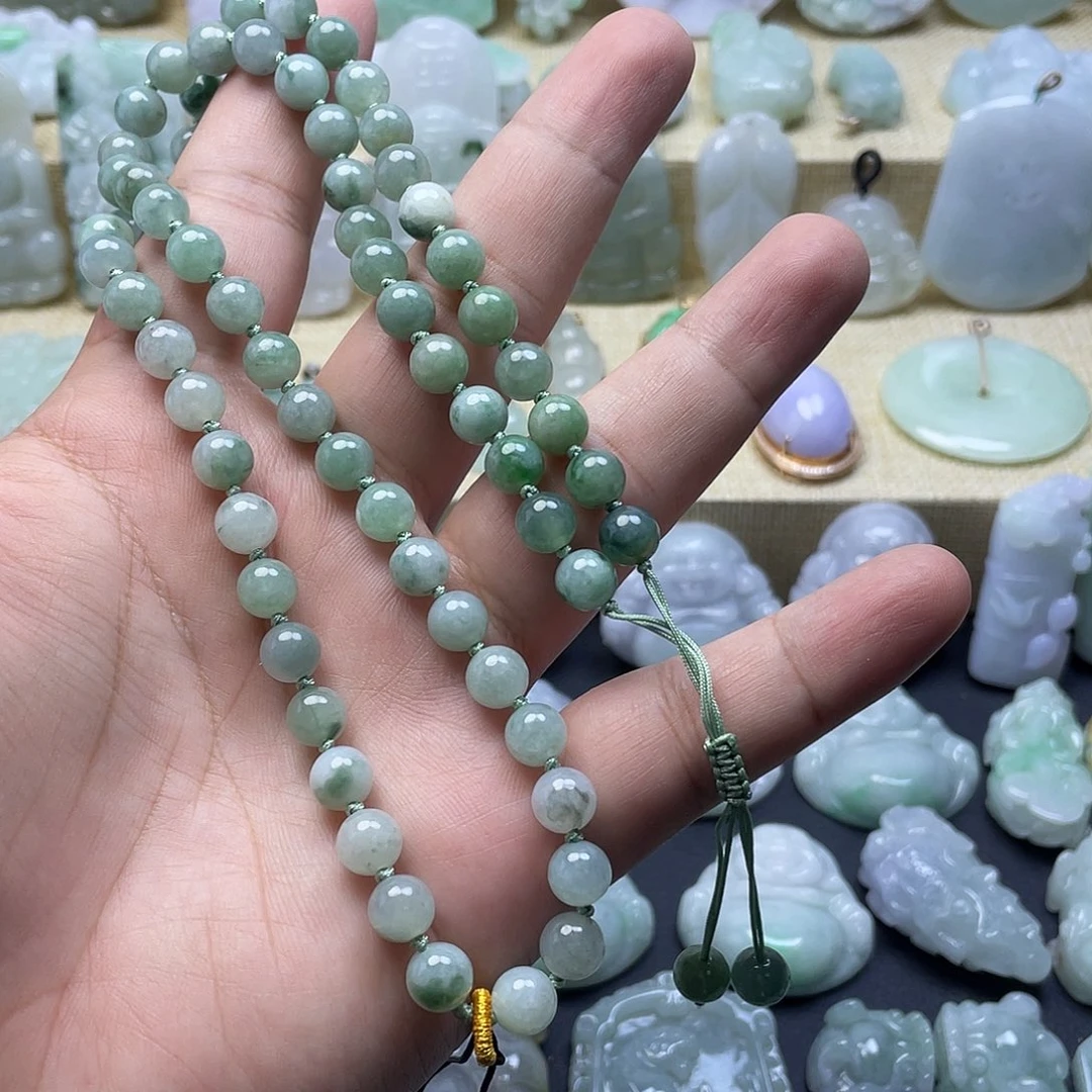 》***]颈饰未镶嵌翡翠纯天然翡翠（不做证书）