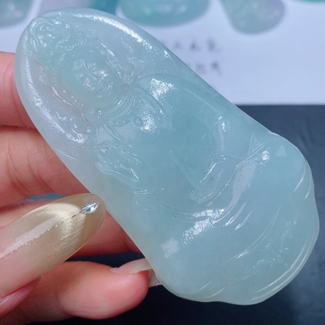 定制翡翠未镶嵌毛货翡翠挂件