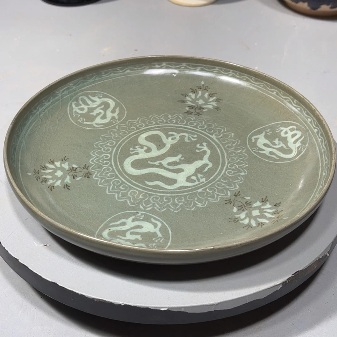 瓶高丽瓷盘子品相完美
