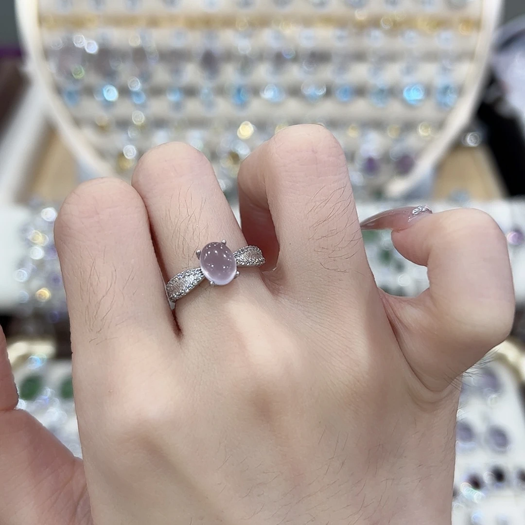 银S925镶嵌戒指萤石