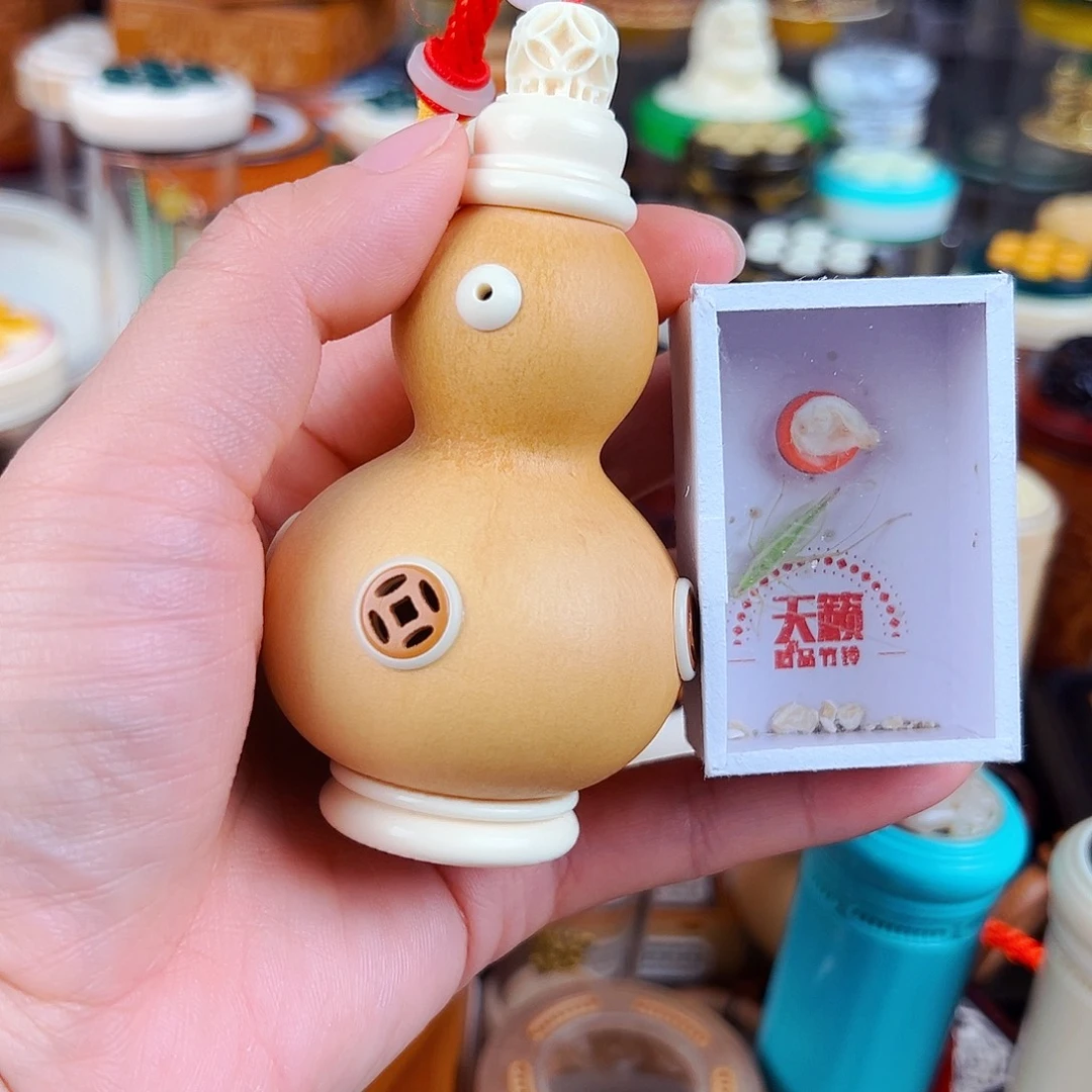 掌中宝竹蛉葫芦配青竹布袋