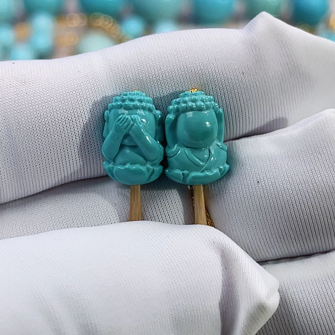 绿松石珠宝奇石未镶嵌初**屋